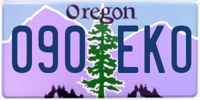 OR license plate 090EKO