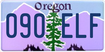 OR license plate 090ELF
