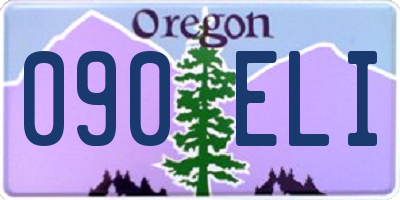 OR license plate 090ELI