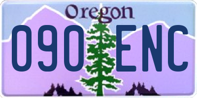 OR license plate 090ENC
