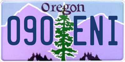 OR license plate 090ENI