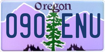OR license plate 090ENU