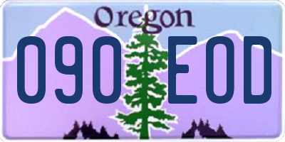 OR license plate 090EOD