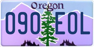 OR license plate 090EOL