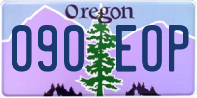 OR license plate 090EOP