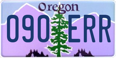 OR license plate 090ERR