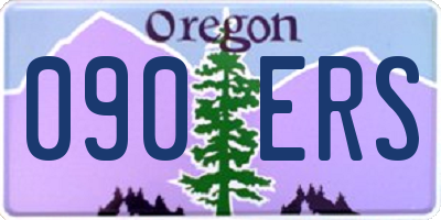 OR license plate 090ERS