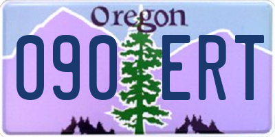 OR license plate 090ERT