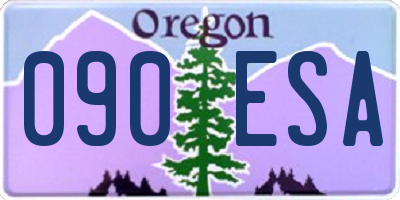 OR license plate 090ESA