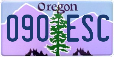 OR license plate 090ESC