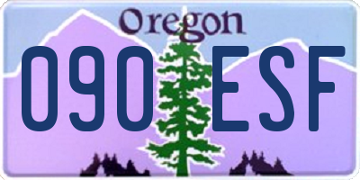 OR license plate 090ESF