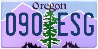 OR license plate 090ESG