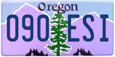 OR license plate 090ESI
