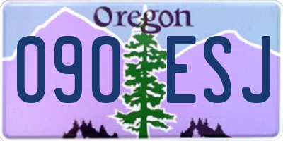 OR license plate 090ESJ
