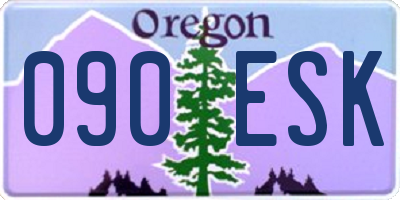 OR license plate 090ESK