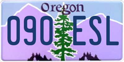OR license plate 090ESL