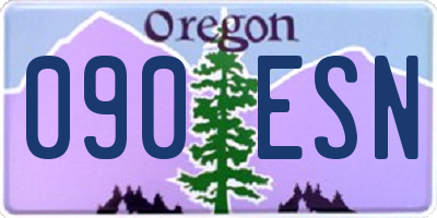 OR license plate 090ESN