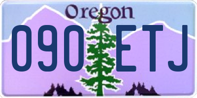 OR license plate 090ETJ