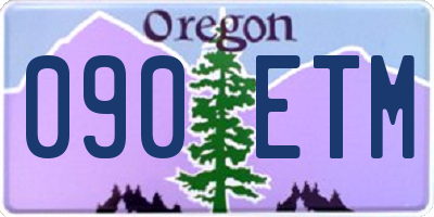 OR license plate 090ETM
