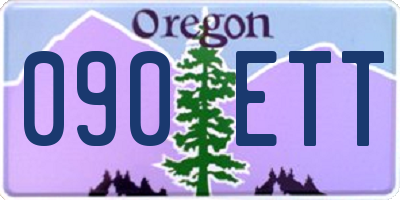 OR license plate 090ETT