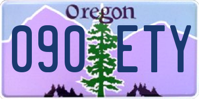 OR license plate 090ETY