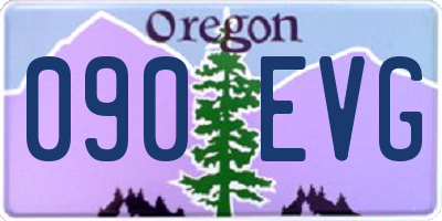 OR license plate 090EVG