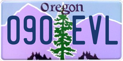 OR license plate 090EVL