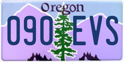 OR license plate 090EVS