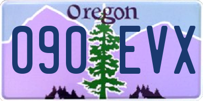 OR license plate 090EVX
