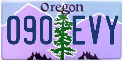 OR license plate 090EVY