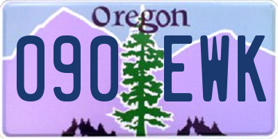 OR license plate 090EWK