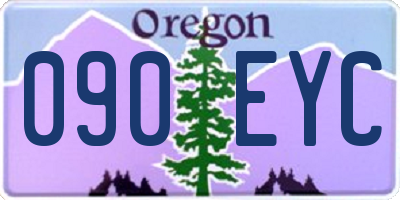 OR license plate 090EYC