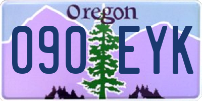 OR license plate 090EYK