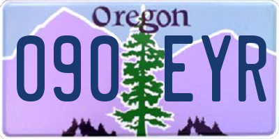OR license plate 090EYR