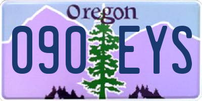 OR license plate 090EYS