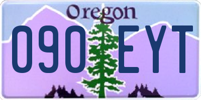 OR license plate 090EYT