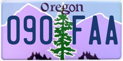 OR license plate 090FAA