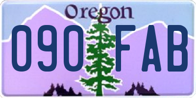 OR license plate 090FAB