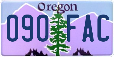 OR license plate 090FAC