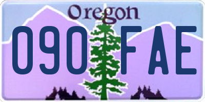 OR license plate 090FAE