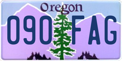 OR license plate 090FAG
