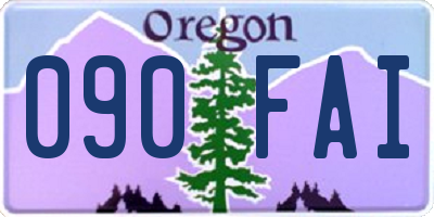 OR license plate 090FAI