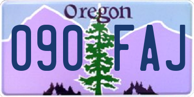 OR license plate 090FAJ
