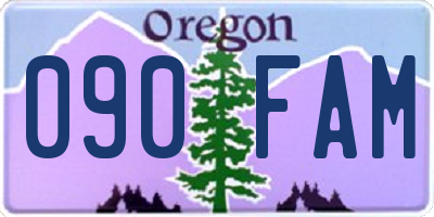 OR license plate 090FAM