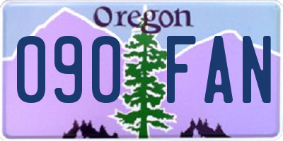 OR license plate 090FAN