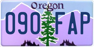 OR license plate 090FAP
