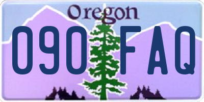 OR license plate 090FAQ