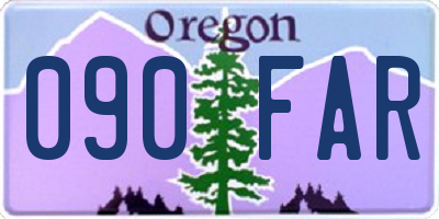 OR license plate 090FAR