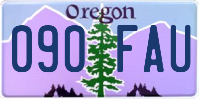 OR license plate 090FAU