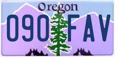 OR license plate 090FAV